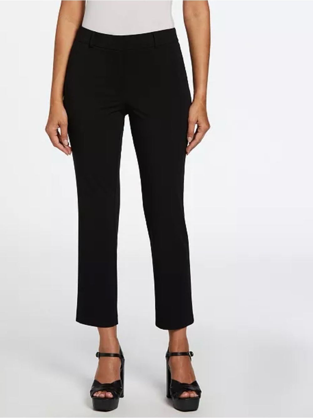 Rafaella Petite Classic Fit Clean Straight Leg Ankle Pants